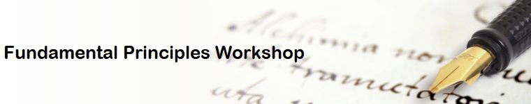 Fundamental Principles Workshop