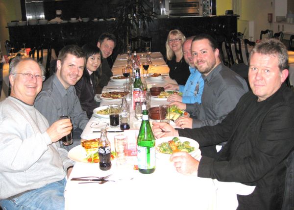 Speakers' dinner at SAND 2008. 